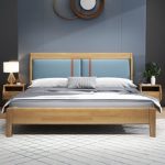Nordic simple modern solid wood bed