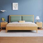 Nordic simple modern solid wood bed