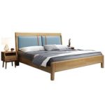 Nordic simple modern solid wood bed