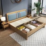 Nordic simple modern solid wood bed