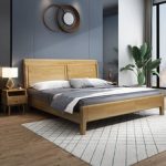 Nordic simple modern solid wood bed
