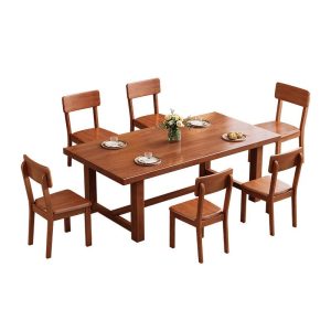 Nordic solid wood dining table simple modern desk