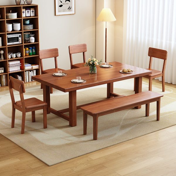 Nordic solid wood dining table simple modern desk