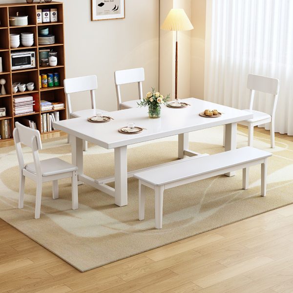 Nordic solid wood dining table simple modern desk