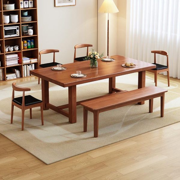 Nordic solid wood dining table simple modern desk