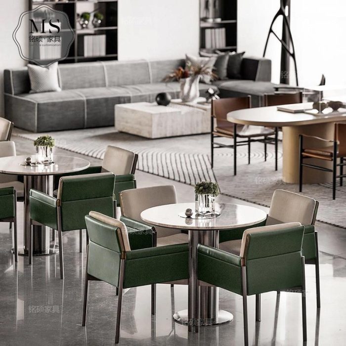 Modern Leather and Fabric Cushioned Wooden Frame Chairs for Wholesale Distribution-XBK-Q5