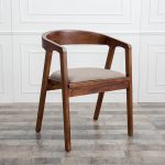 Cushioned Chairs with Wooden Frame and Leather/Fabric Upholstery-XBK-休闲椅Z09