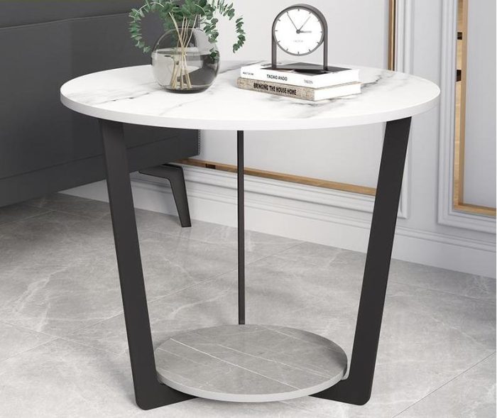 Customizable Rock Slab Coffee Table with Elegant Metal Frame-XBK-G14