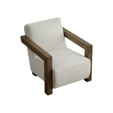 Wooden Frame Cushioned Chairs with Luxurious Leather/Fabric Upholstery-XBK-A207