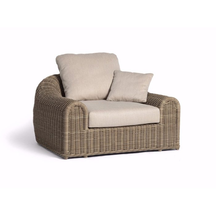 Delight in leisure with a comfortable outdoor sofa.