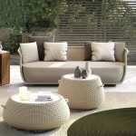 Experience elegance in your backyard with a luxury sofa.