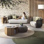 Experience elegance in your backyard with a luxury sofa.