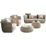 Experience elegance in your backyard with a luxury sofa.
