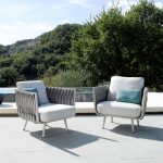 Delight in leisure with a comfortable outdoor sofa.