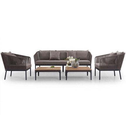 Relax in comfort with an elegant outdoor sofa.