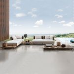 Delight in leisure with a comfortable outdoor sofa.
