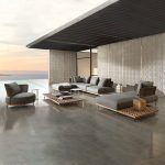 Delight in leisure with a comfortable outdoor sofa.