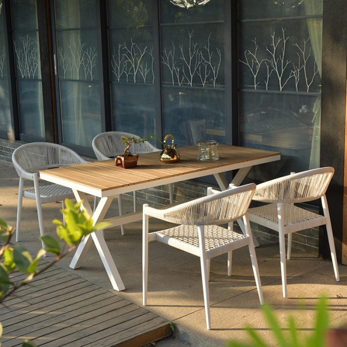 Find elegance and practicality in outdoor dining furniture.