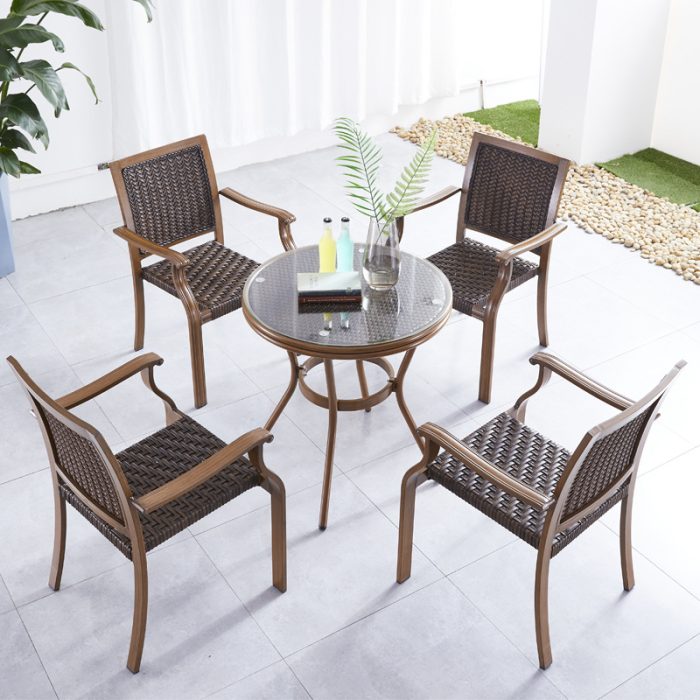 Elevate your exterior space with sophisticated dining options.