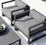 Relax in comfort with an elegant outdoor sofa.