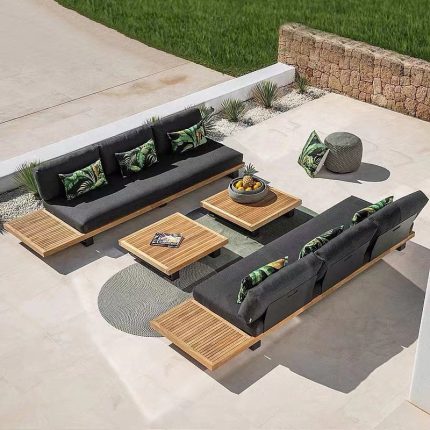 Swing into comfort with a modern outdoor sofa.