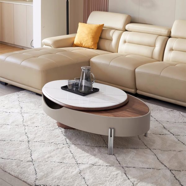 Minimalist Oval Living Room Multifunctional Creative Coffee Table