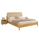 Premium Red Oak Solid Wood Bed