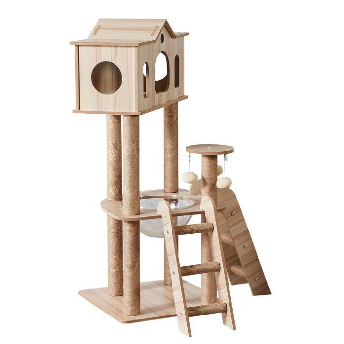Premium Wooden Pillar Pet Climbing Tree for Durable and Fun Pet Play