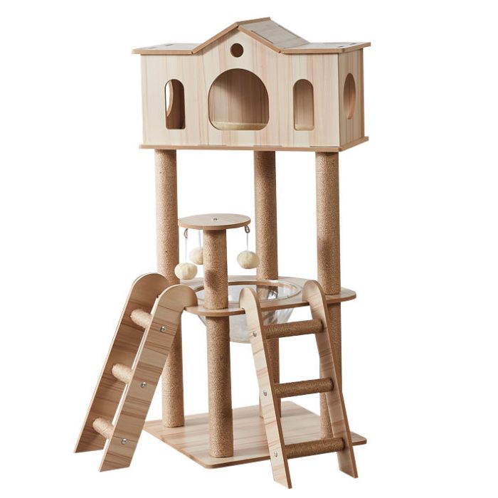 Premium Wooden Pillar Pet Climbing Tree for Durable and Fun Pet Play