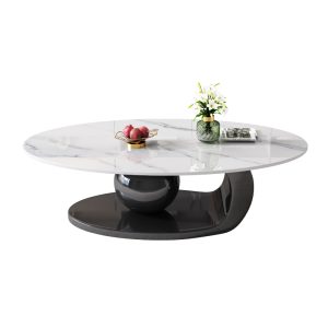 Artisanal Ceramic Stone Centerpiece Table