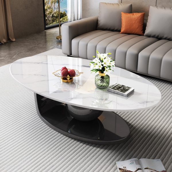 Artisanal Ceramic Stone Centerpiece Table