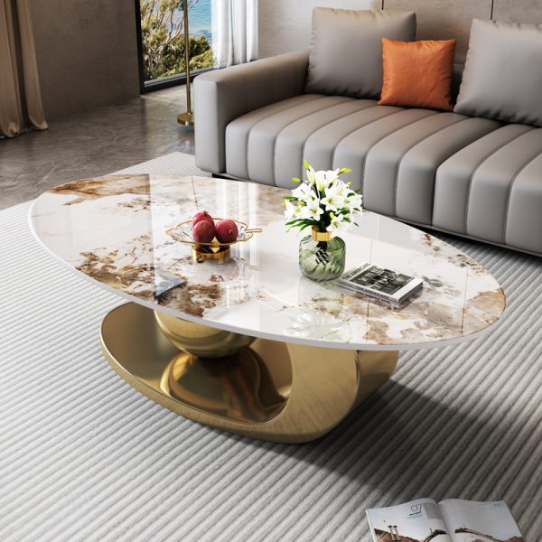 Artisanal Ceramic Stone Centerpiece Table