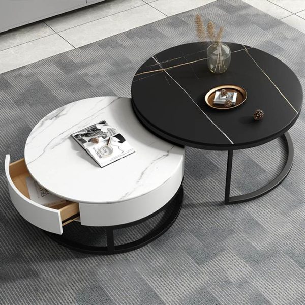 Luxury-Inspired Ceramic Stone Coffee Table