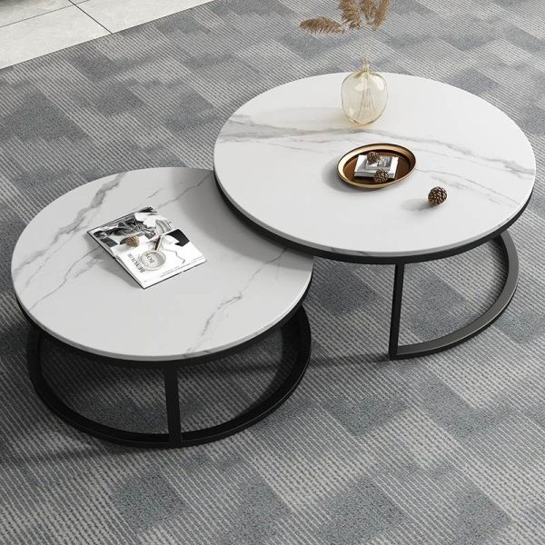 Luxury-Inspired Ceramic Stone Coffee Table