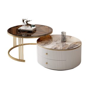 Luxury-Inspired Ceramic Stone Coffee Table