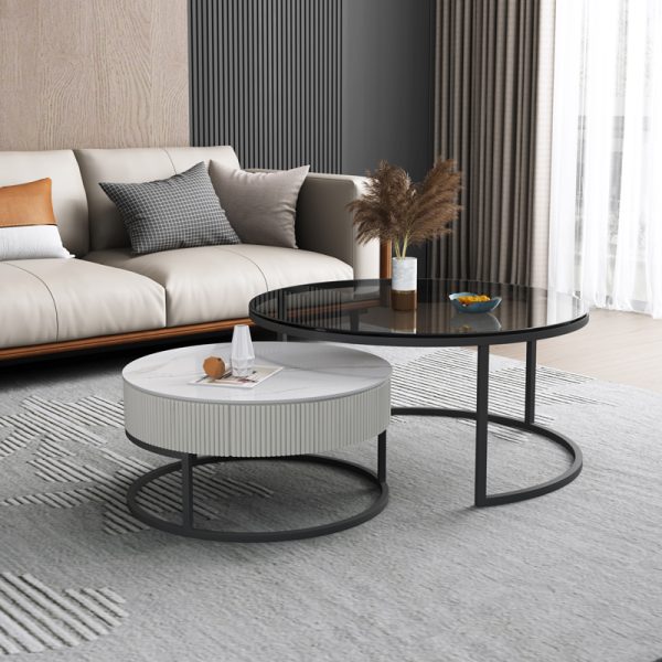 Luxury-Inspired Ceramic Stone Coffee Table