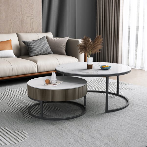 Luxury-Inspired Ceramic Stone Coffee Table