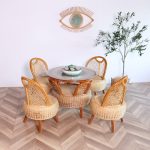 Rustic French Vintage Rattan Armchair for Stylish Interiors