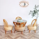 Rustic French Vintage Rattan Armchair for Stylish Interiors