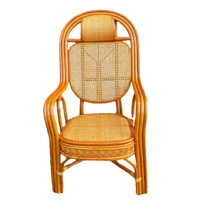 Rustic French Vintage Rattan Armchair for Stylish Interiors