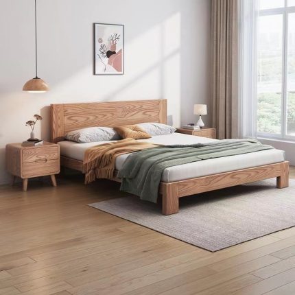 solid wood bed