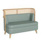 Rustic Solid Wood Sofa Booth for Casual Senior Lounges