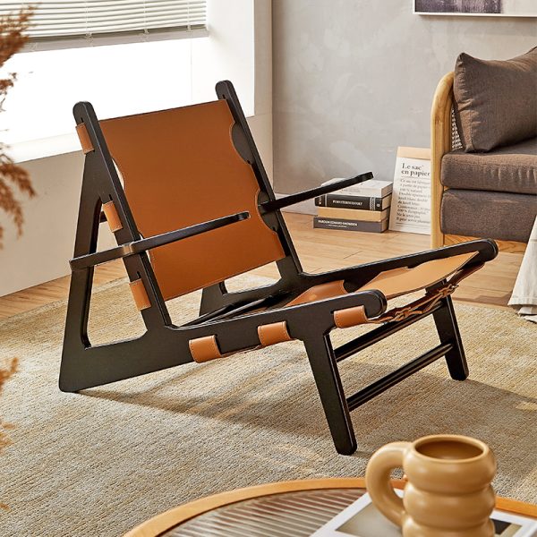 Saddle Leather Balcony Lounge Chair-JN-042 - Image 3