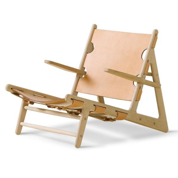 Elegant Saddle Leather Balcony Chair – Perfect for Outdoor Lounging and Relaxation