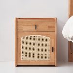 made from solid wood, celebrates the natural knots and grains, offering a unique and serene sleeping experience. Its simple yet profound design highlights the philosophy of Wabi-Sabi, embracing the beauty of nature's blemishes. Perfect for a mindfulness-focused bedroom.