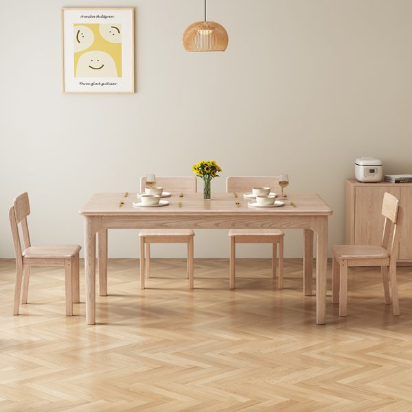 Nordic Solid Wood Rectangular Dining Sets – Bulk Orders for Furniture Wholesalers