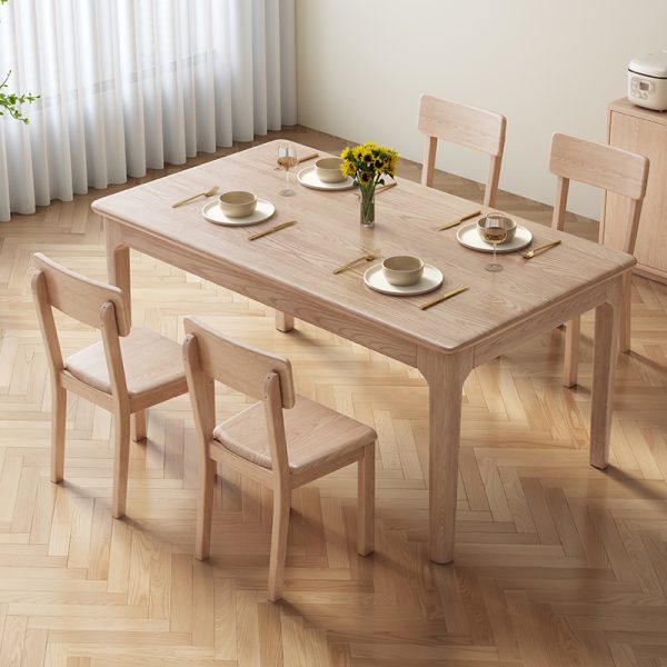 Nordic Solid Wood Rectangular Dining Sets – Bulk Orders for Furniture Wholesalers