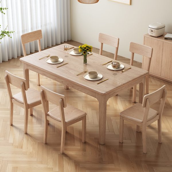 Nordic Solid Wood Rectangular Dining Sets – Bulk Orders for Furniture Wholesalers