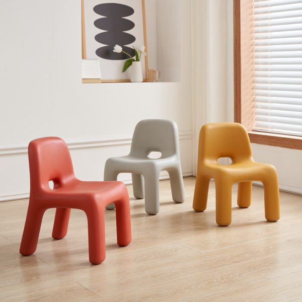 Stackable PE chair with frost-resistant durability and EN71 certification, perfect for indoor/outdoor activities.