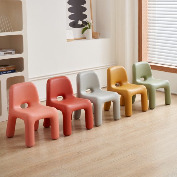 Stackable PE chair with frost-resistant durability and EN71 certification, perfect for indoor/outdoor activities.